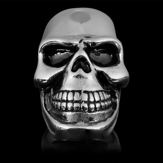 Stainless Steel Grinning Skull Ring