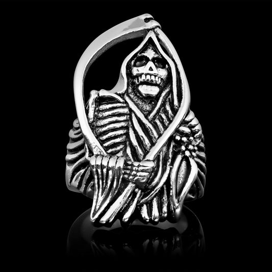 Stainless Steel Grim Reaper Ring