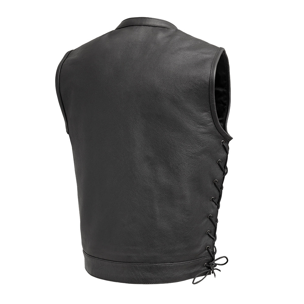 Sniper Men's Motorcycle Leather Vest Men's Leather Vest First Manufacturing Company   