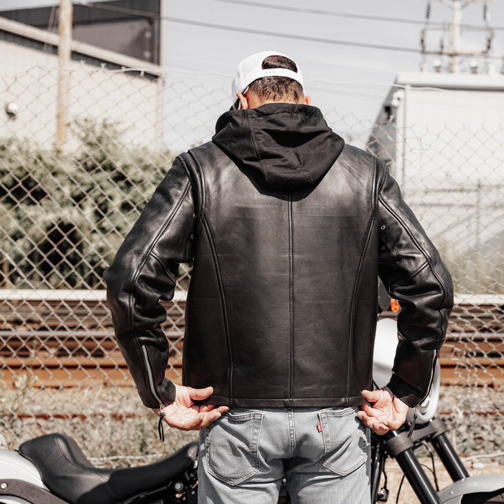 Street Cruiser Men's Motorcycle Leather Jacket Men's Leather Jacket First Manufacturing Company   