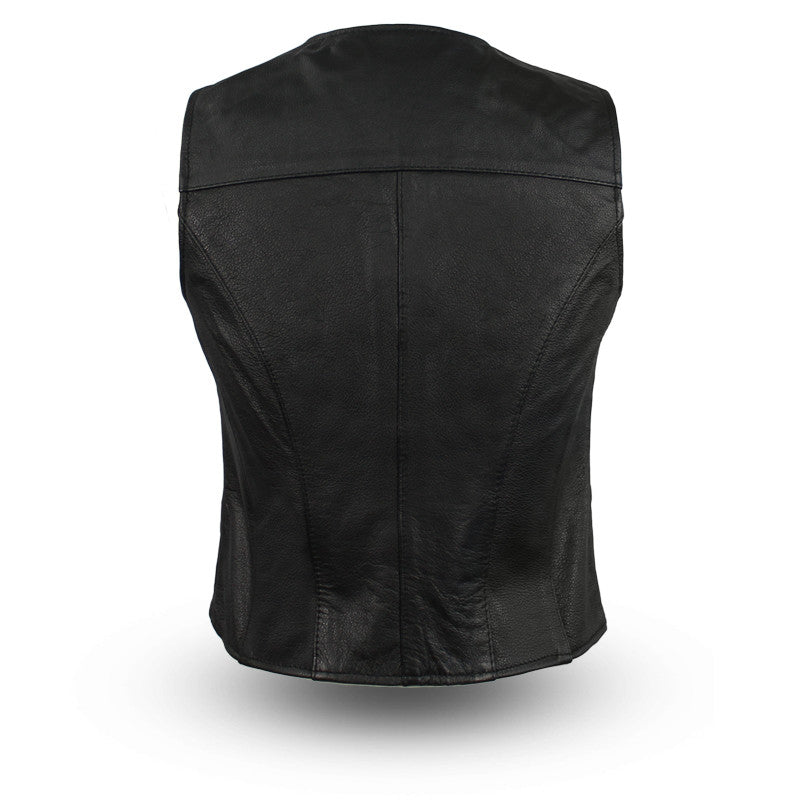 Sweet Sienna Women's Motorcycle Leather Vest Women's Leather Vest First Manufacturing Company   