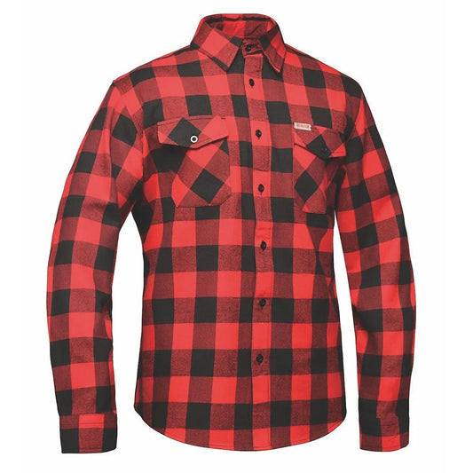 TW205.01 - Mens Black and Red Flannel Shirt