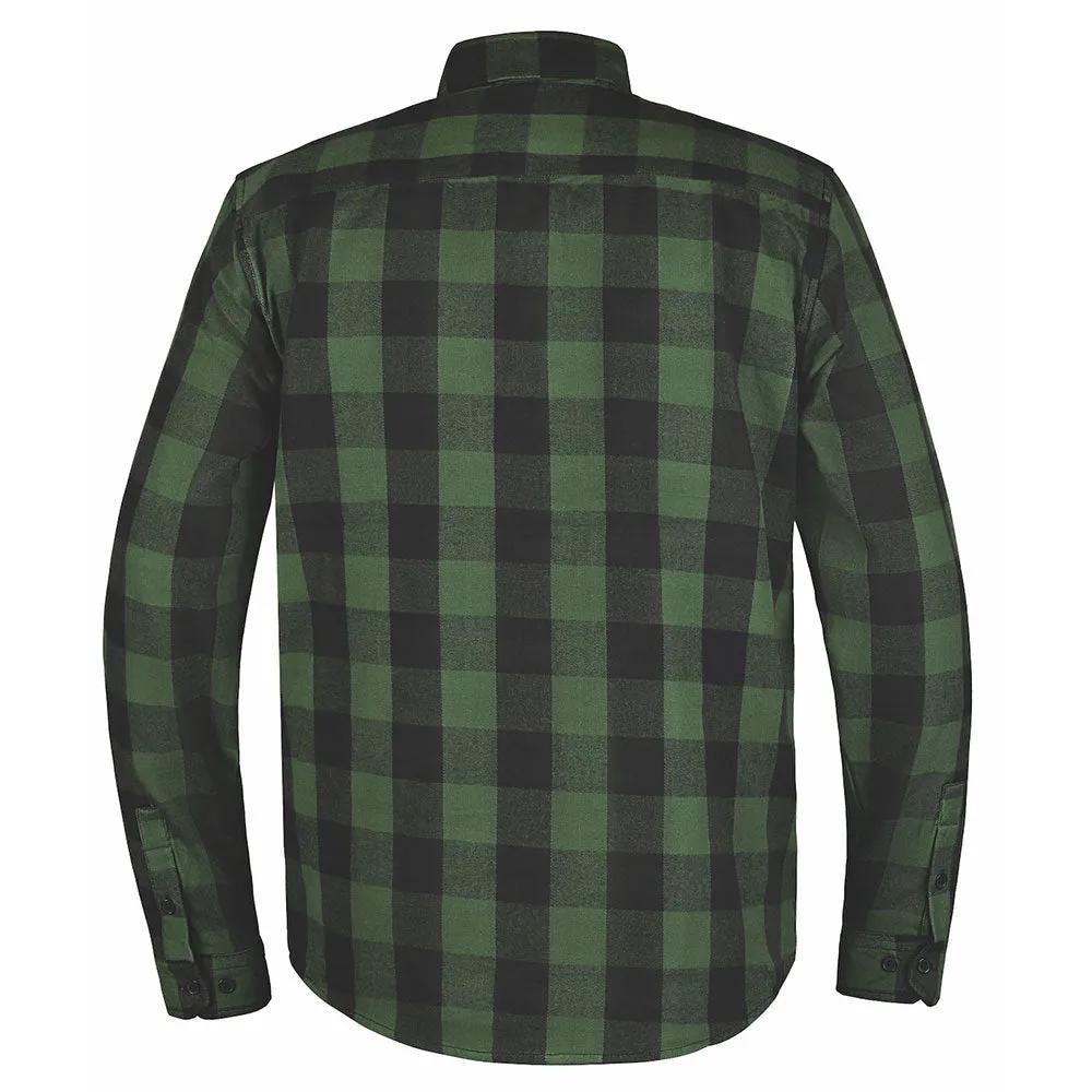 TW205.11 - MENS BLACK AND GREEN FLANNEL SHIRT