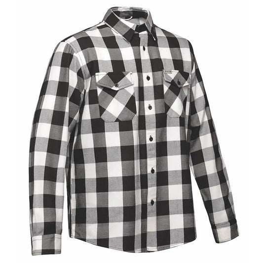 TW205.14 - Mens Black and White Flannel Shirt