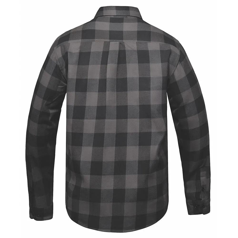 TW205.20 - Mens Black and Gray Flannel Shirt