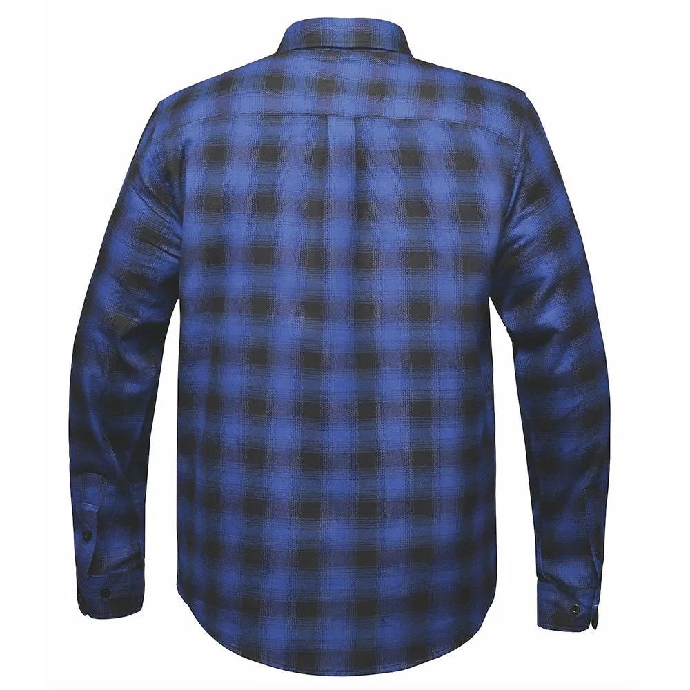 TW206.03 - Mens Black and Blue Flannel Shirt