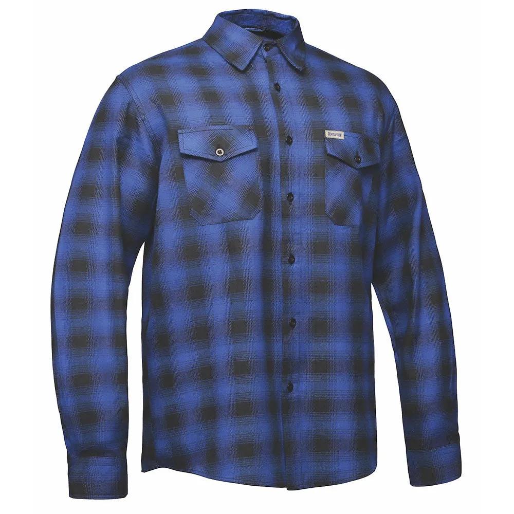 TW206.03 - Mens Black and Blue Flannel Shirt