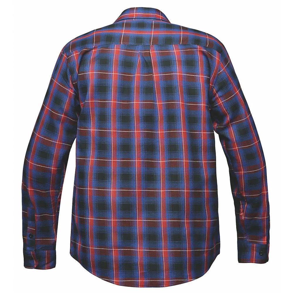 TW207.00 - Mens Red and Blue Flannel Shirt