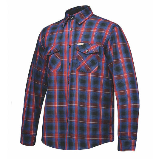 TW207.00 - Mens Red and Blue Flannel Shirt