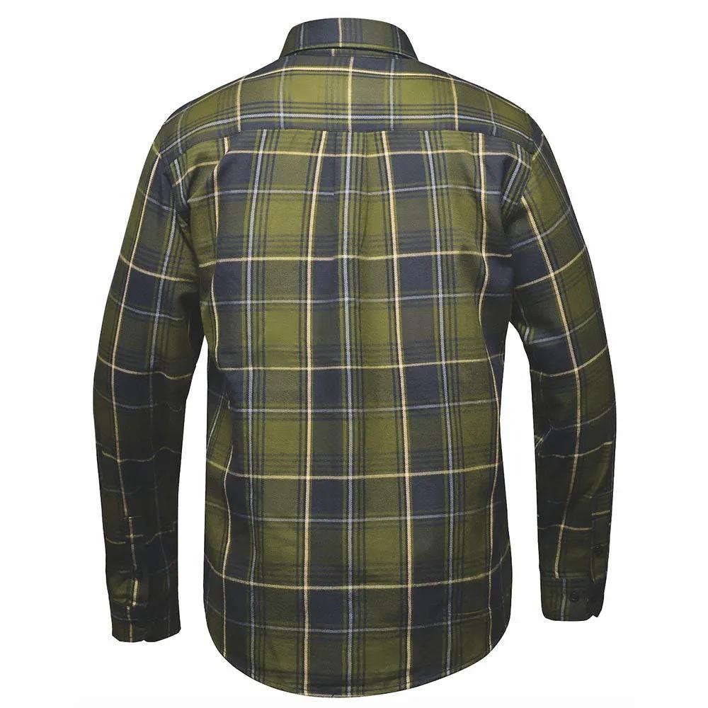 TW208.00 - Mens Black and Green Flannel Shirt