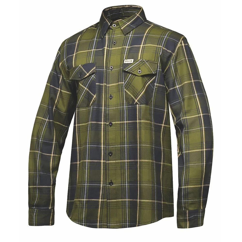 TW208.00 - Mens Black and Green Flannel Shirt