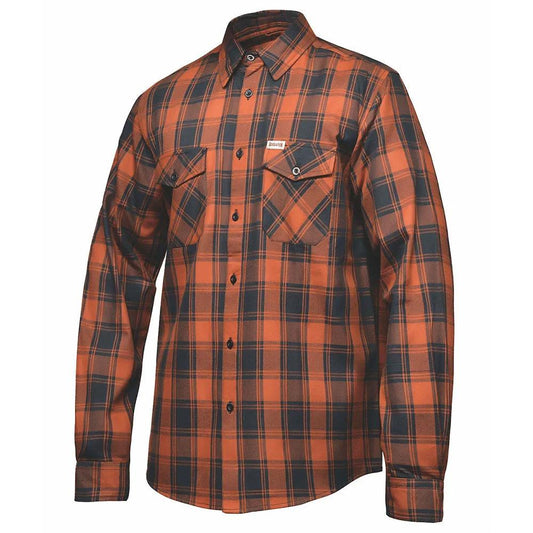 TW211.00 - Mens Black and Brown Flannel Shirt