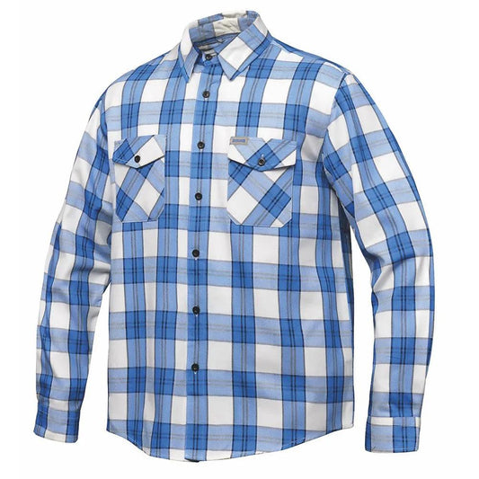 TW212.00 - Mens Blue and White Flannel Shirt