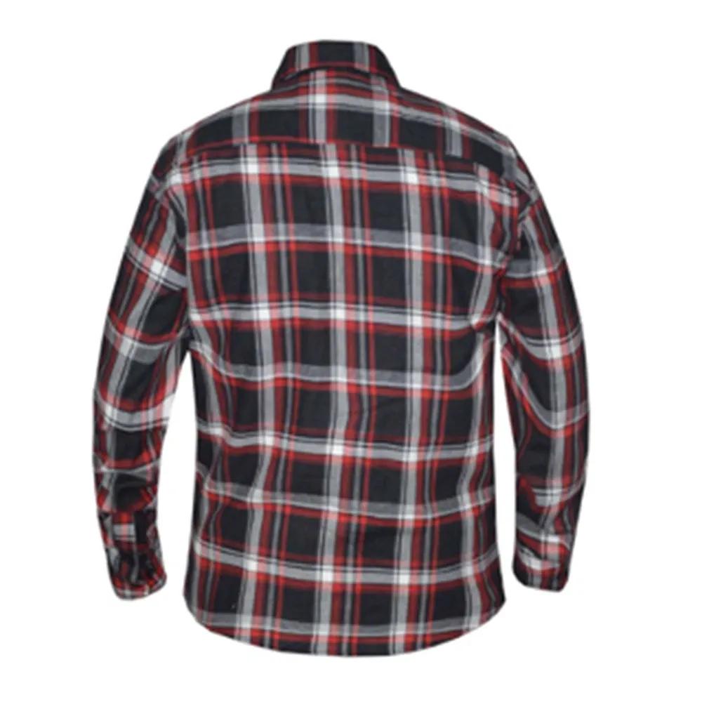 TW218.00 - MENS BLACK AND RED FLANNEL SHIRT