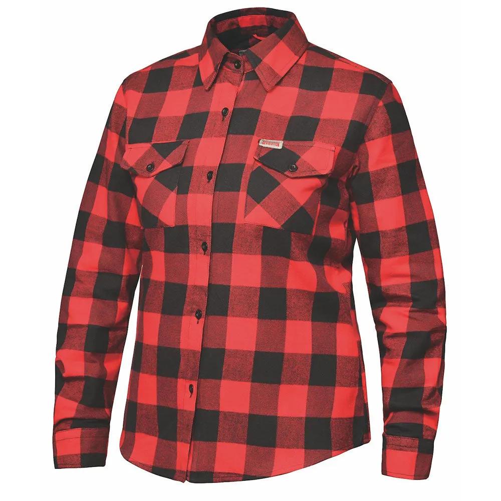 Ladies Black and Red Flannel Shirt – Extreme Biker Leather