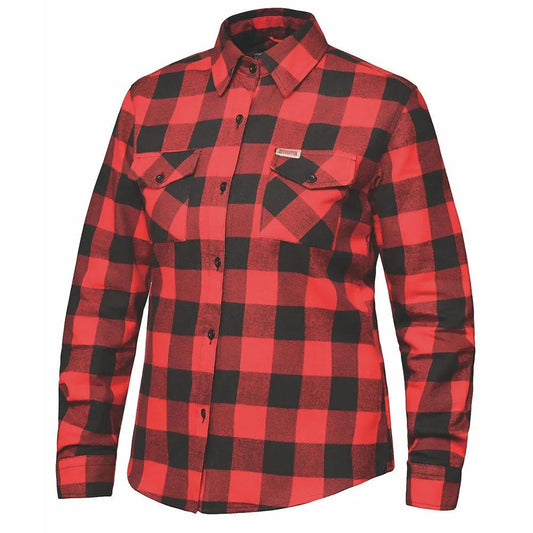 Ladies Black and Red Flannel Shirt