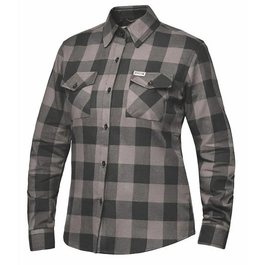 Ladies Black and Gray Flannel Shirt
