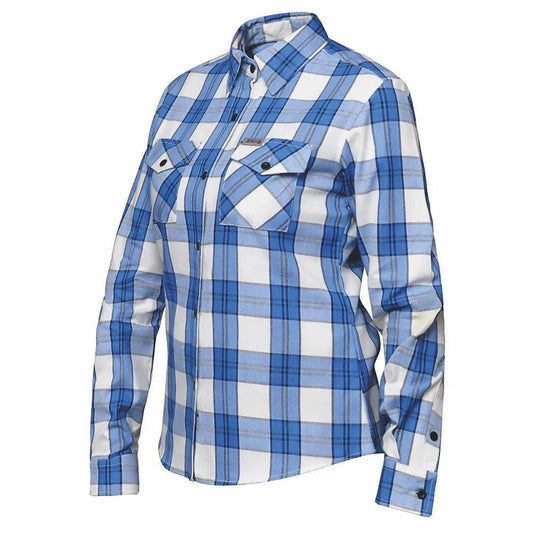 Ladies Blue and White Flannel Shirt