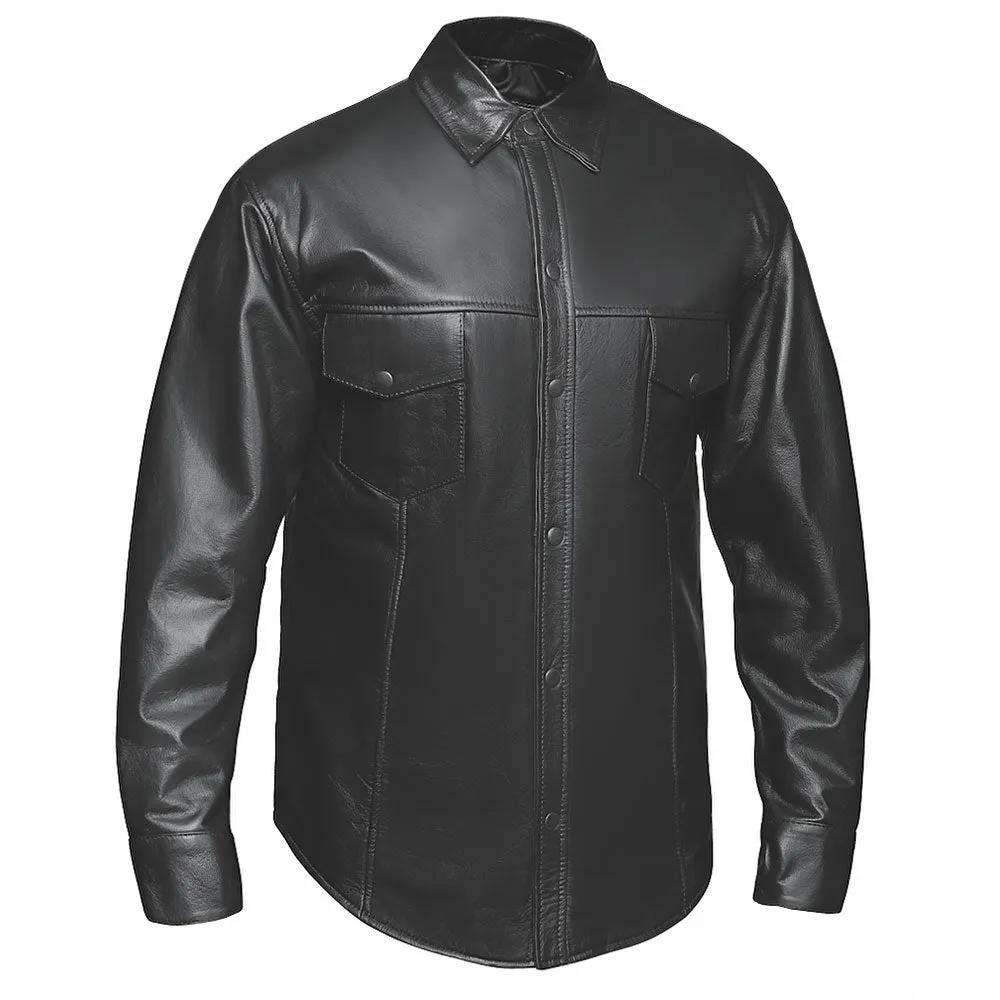 Titan - Mens Premium Leather Shirt Jacket
