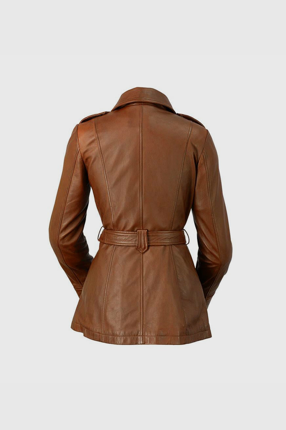 Traci Womens Leather Jacket Dark Cognac Women's Leather Jacket Whet Blu NYC   