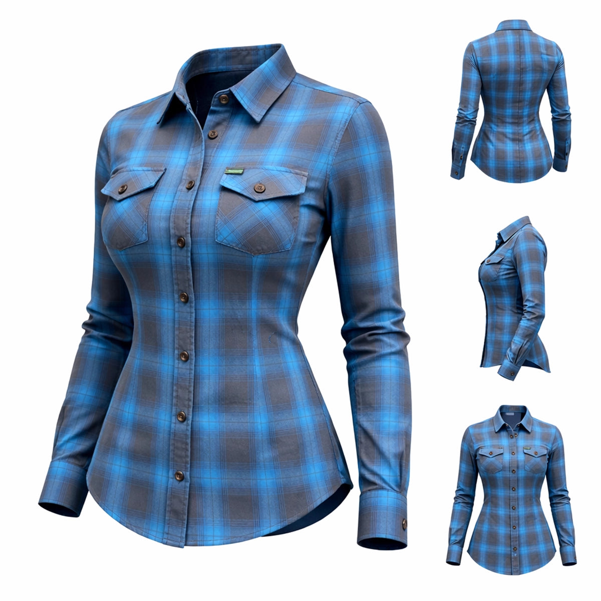 Teal Flannel - Ladies Flannel Shirt
