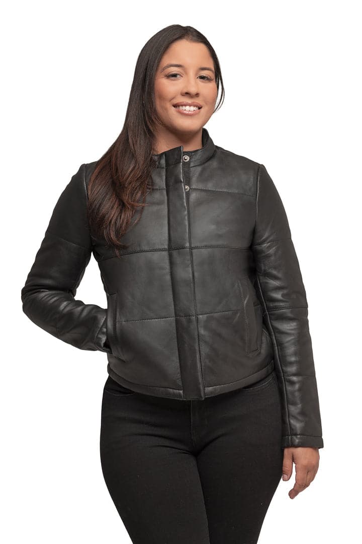 Melysa Leather Jacket Women's Leather Jacket Whet Blu NYC Black XS 