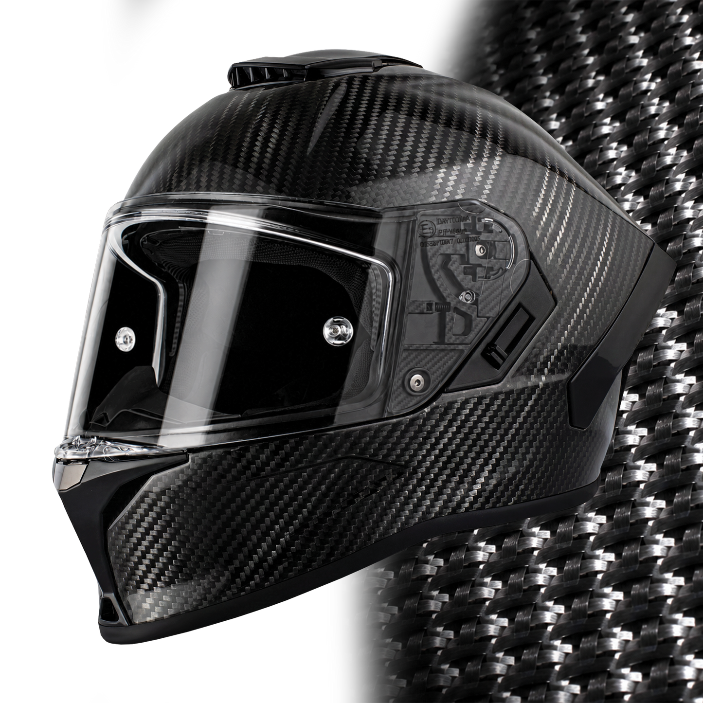 D.O.T. & ECE Daytona Viper- Silver Carbon Fiber