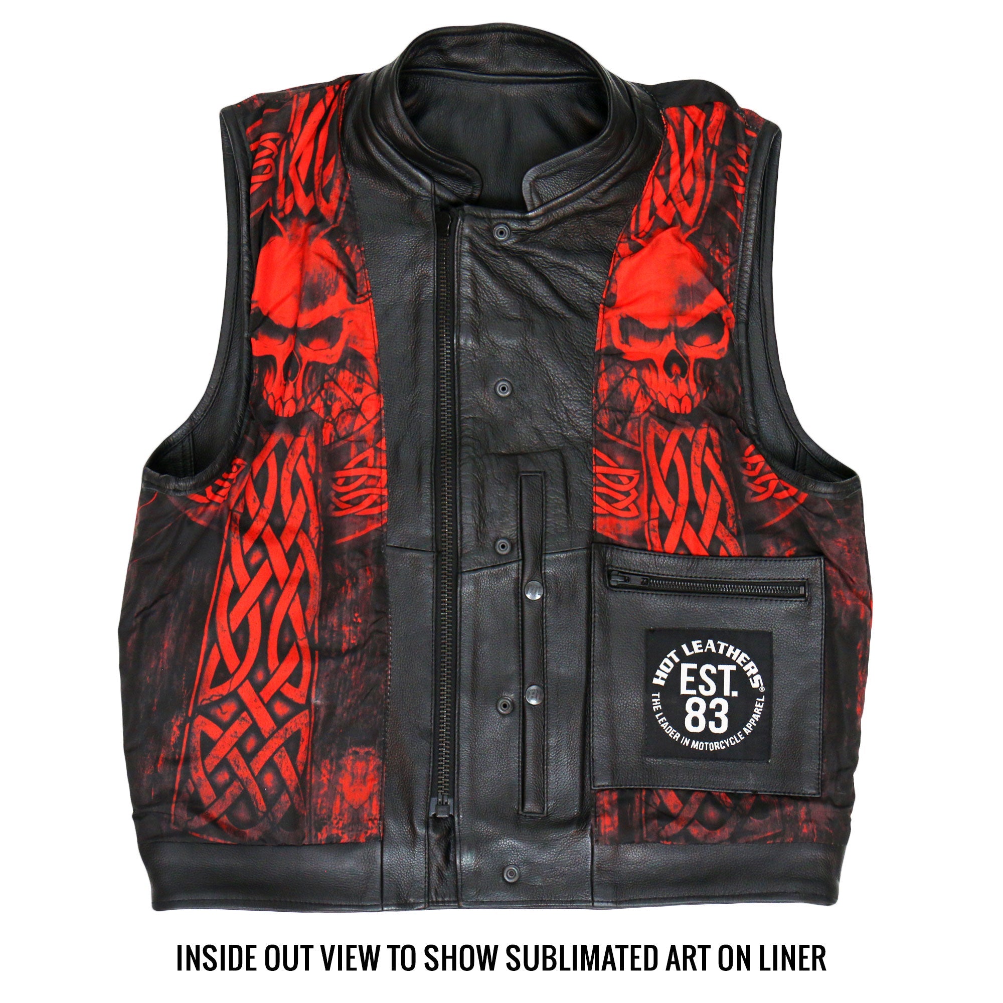 Hot Leathers VSM1051 Men's Black 'Celtic Cross' Motorcycle Club