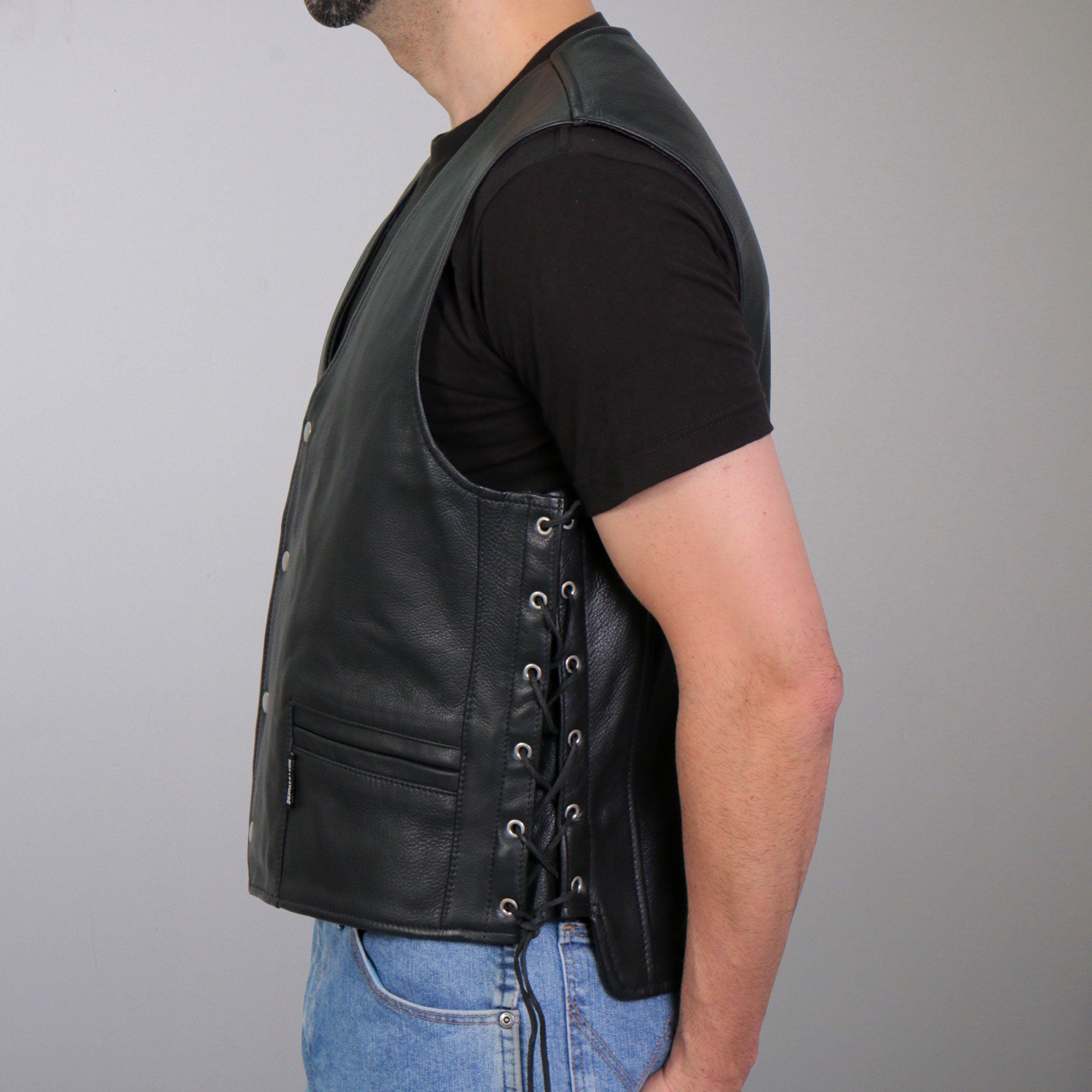 Hot Leathers VSM1064 Men's Black 'Viking Warrior' Motorcycle style