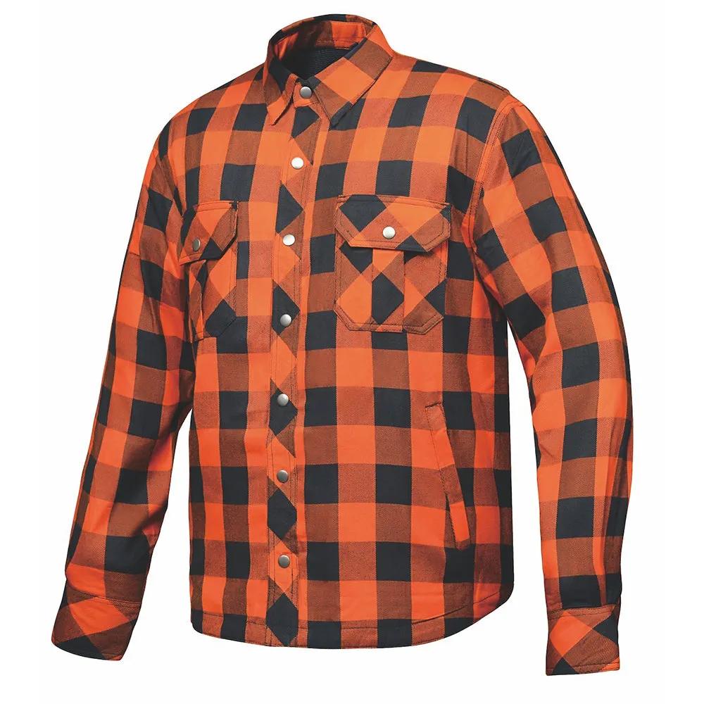 Valiant - Mens Black & Orange Armored Flannel