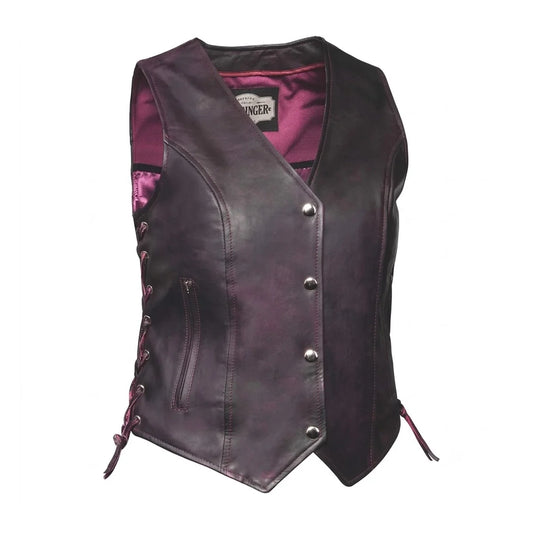 Lilly - Women's Motorcycle Leather Vest
