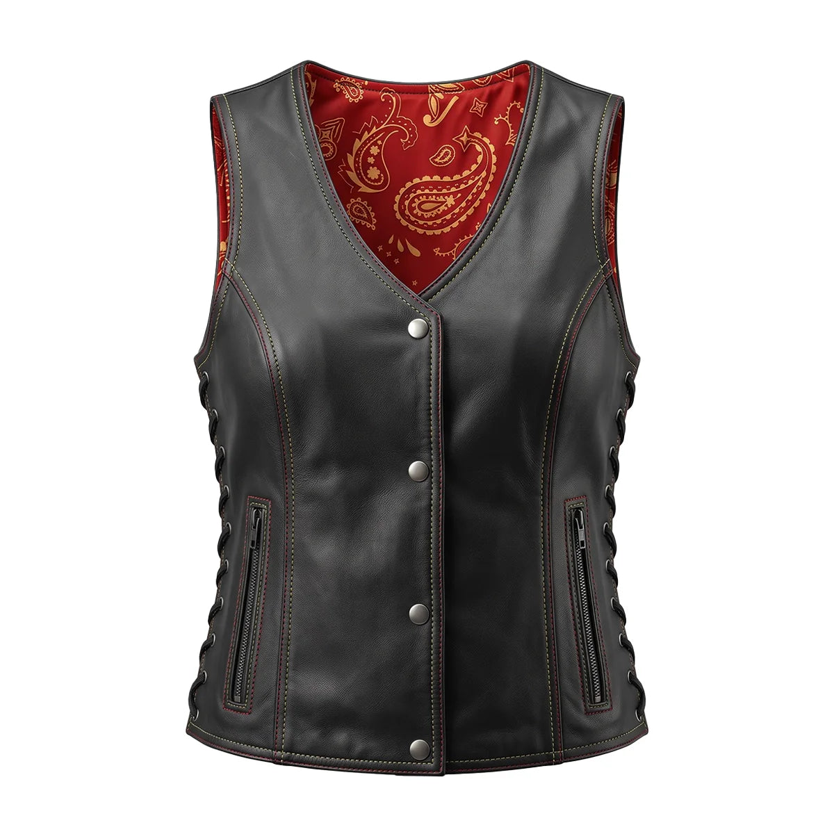 Ember - Women's Motorcycle Leather Vest