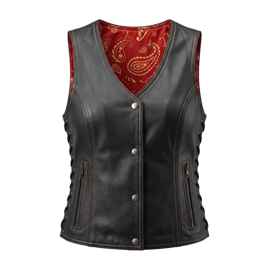 Ember - Women's Motorcycle Leather Vest