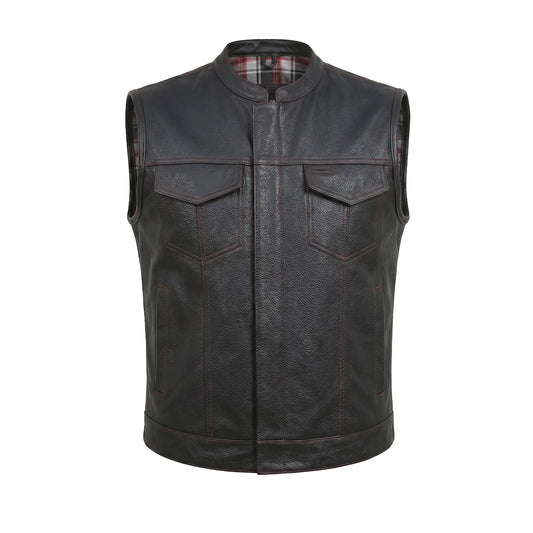 Badlands - Men's Club Style Leather Motorcycle Vest