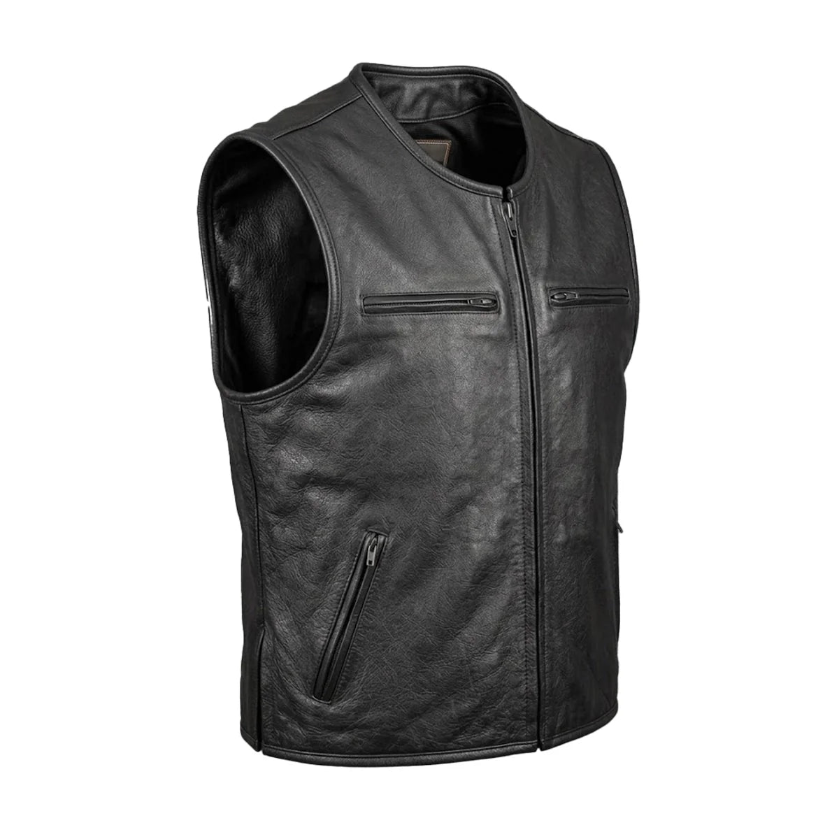 Blackout - Men's Motorcycle Leather Vest