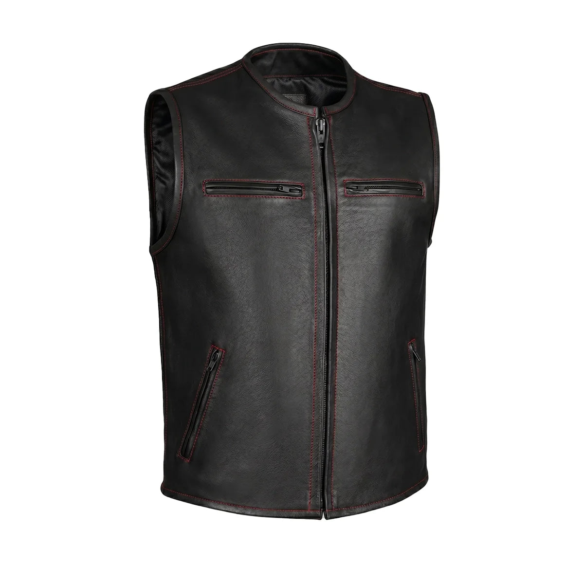 Blackout - Men's Motorcycle Leather Vest