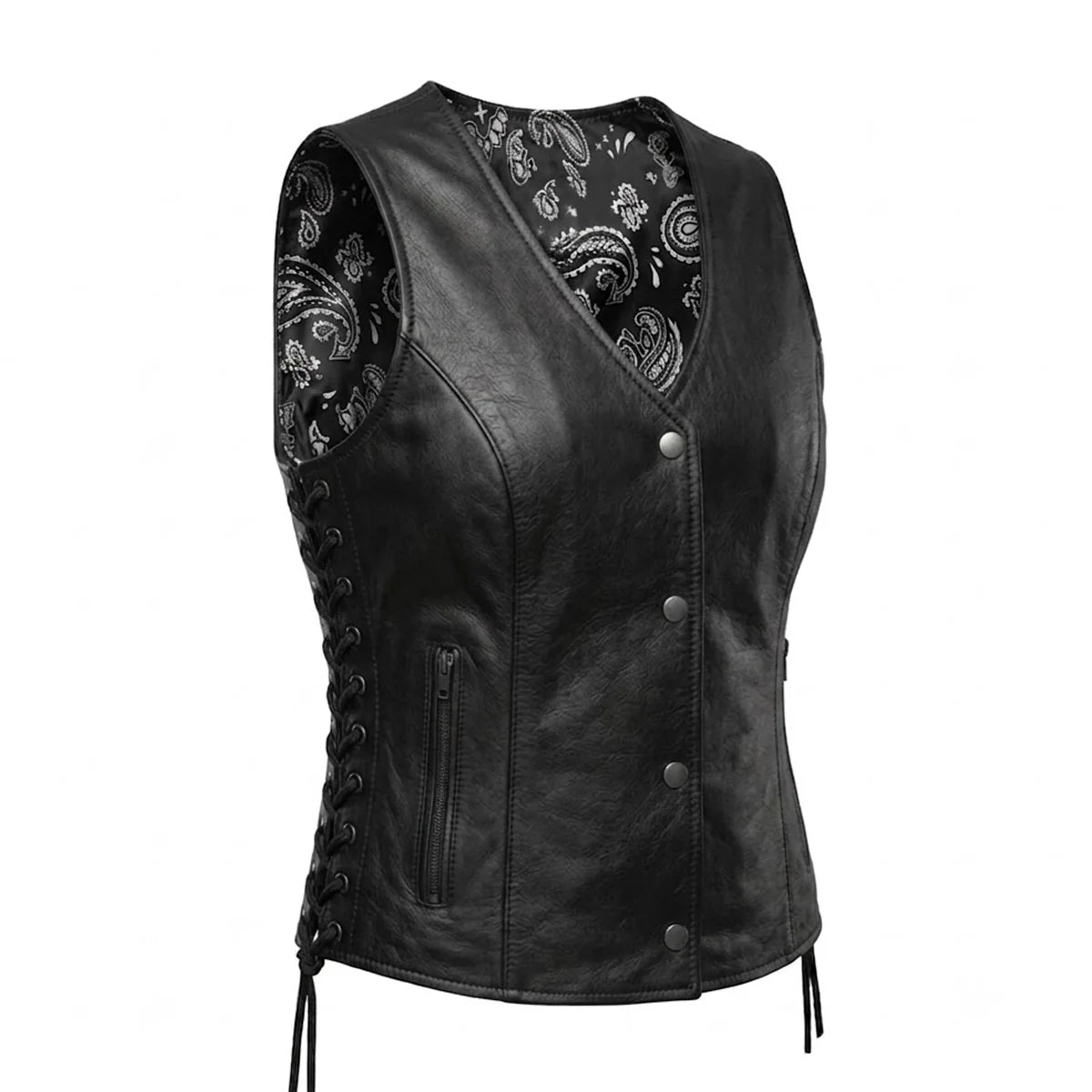 Annette - Women's Motorcycle Leather Vest