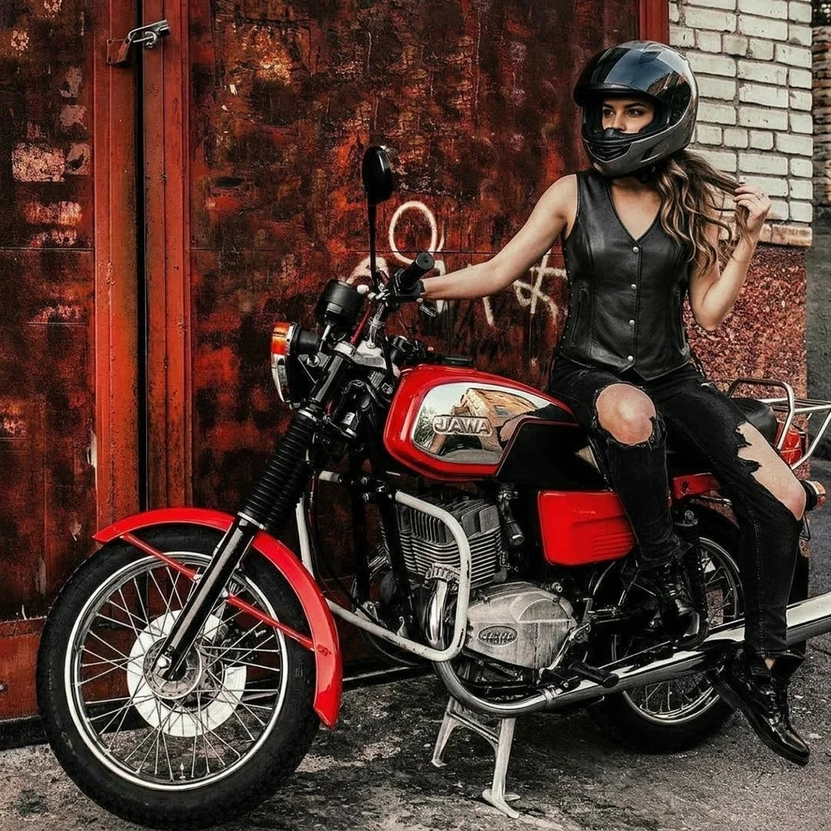 Annette - Women's Motorcycle Leather Vest
