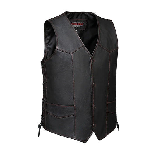 Bronco - Men's Premium Leather Motorcycle Vest