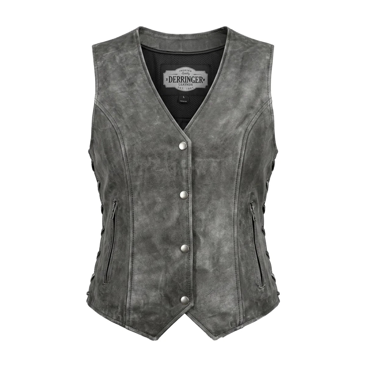 Bessie - Women's lambskin Leather Motorcycle Vest