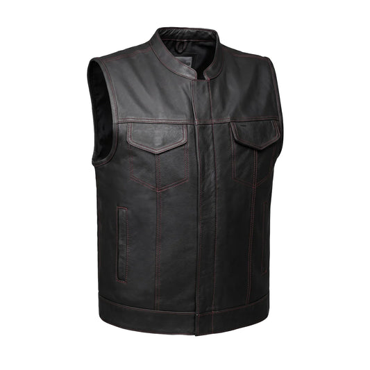 Clubman - Men's SOA Club Style leather Motorcycle Vest