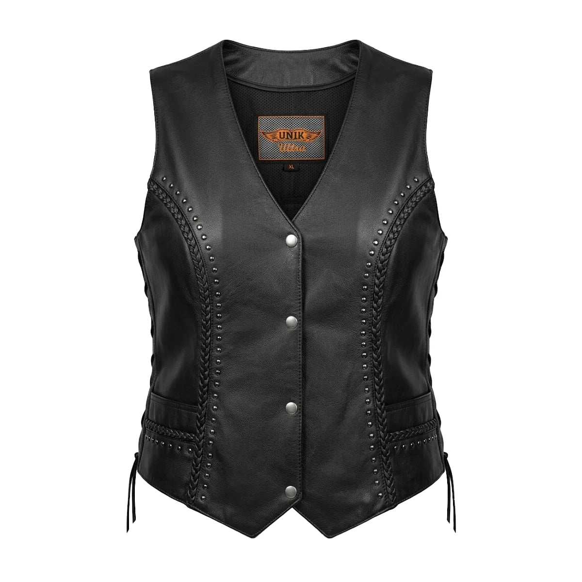 Cowgirl - Women's Studded Leather Motorcycle Vest