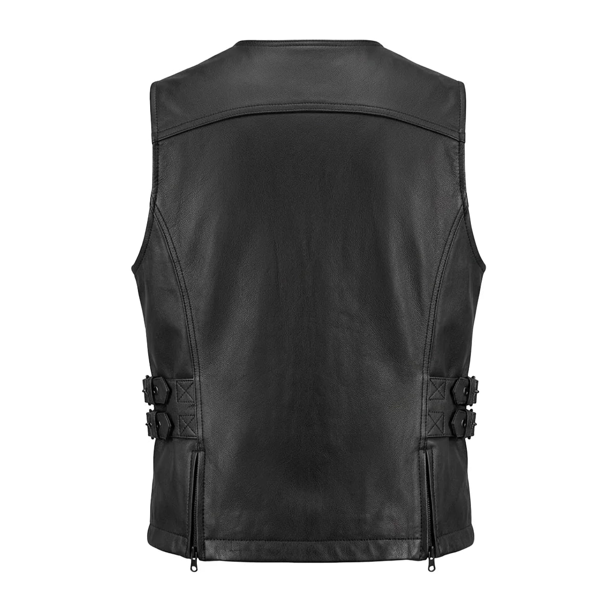 Midnight Cowgirl - Women's Lambskin Leather Motorcycle Vest