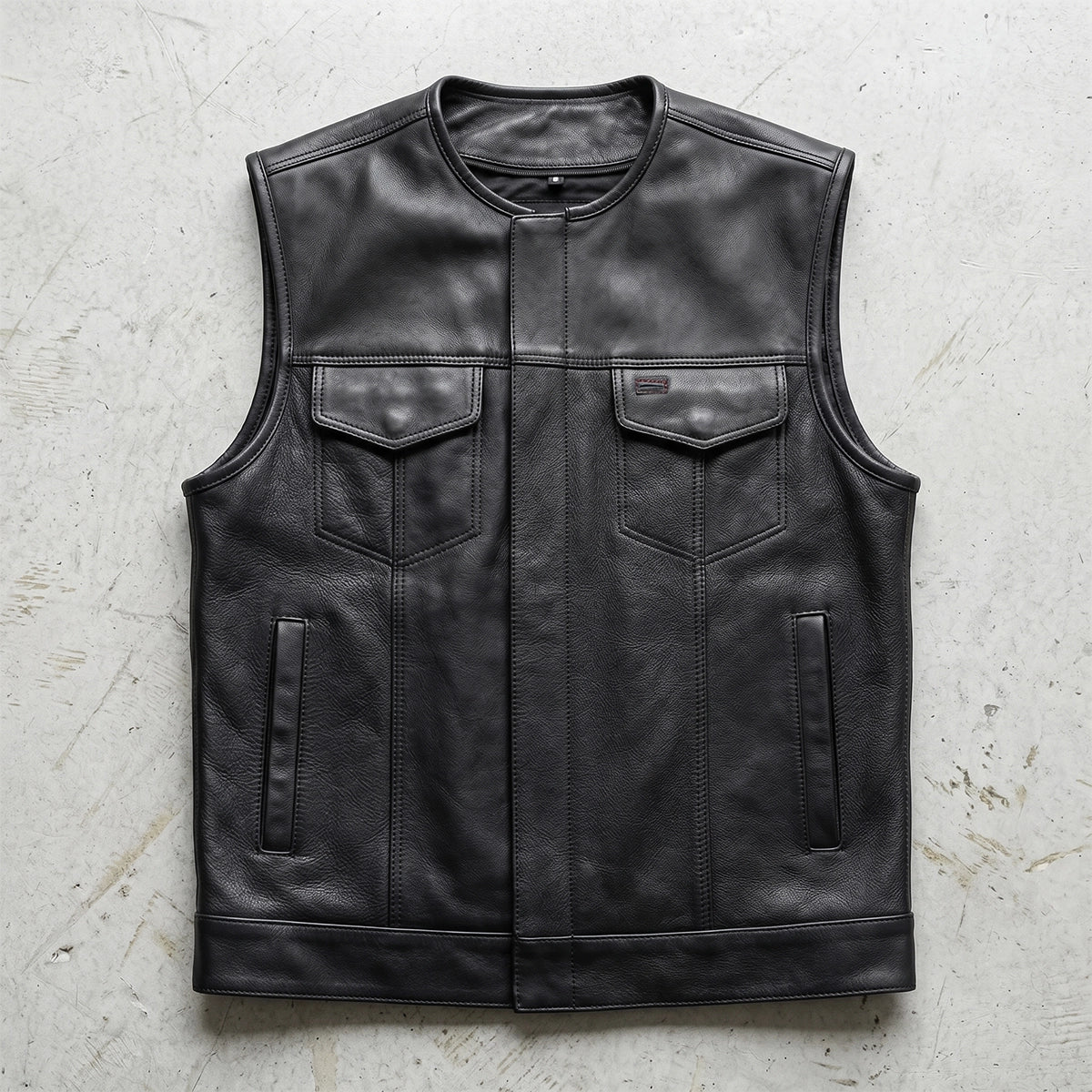 Steelhorse - Men's SOA Club Style Leather Motorcycle Vest