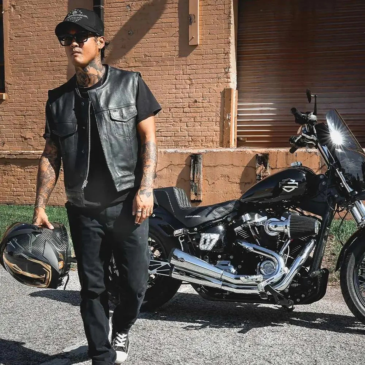 Steelhorse - Men's SOA Club Style Leather Motorcycle Vest