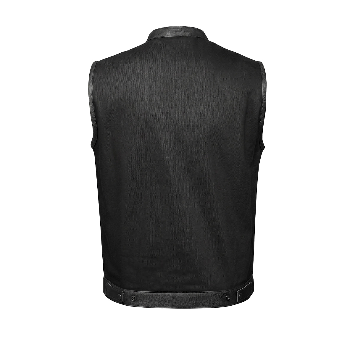 Nightrider - Men's Club Style Denim/Leather Motorcycle Vest