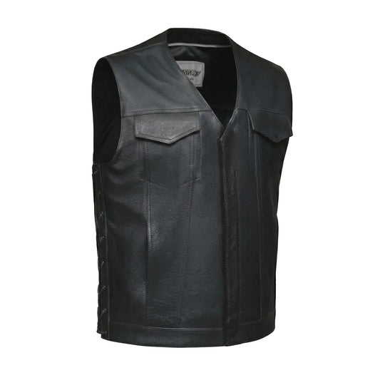 Red river - Men's Premium Leather Motorcycle Vest