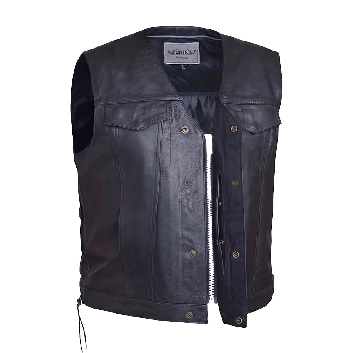 Red river - Men's Premium Leather Motorcycle Vest
