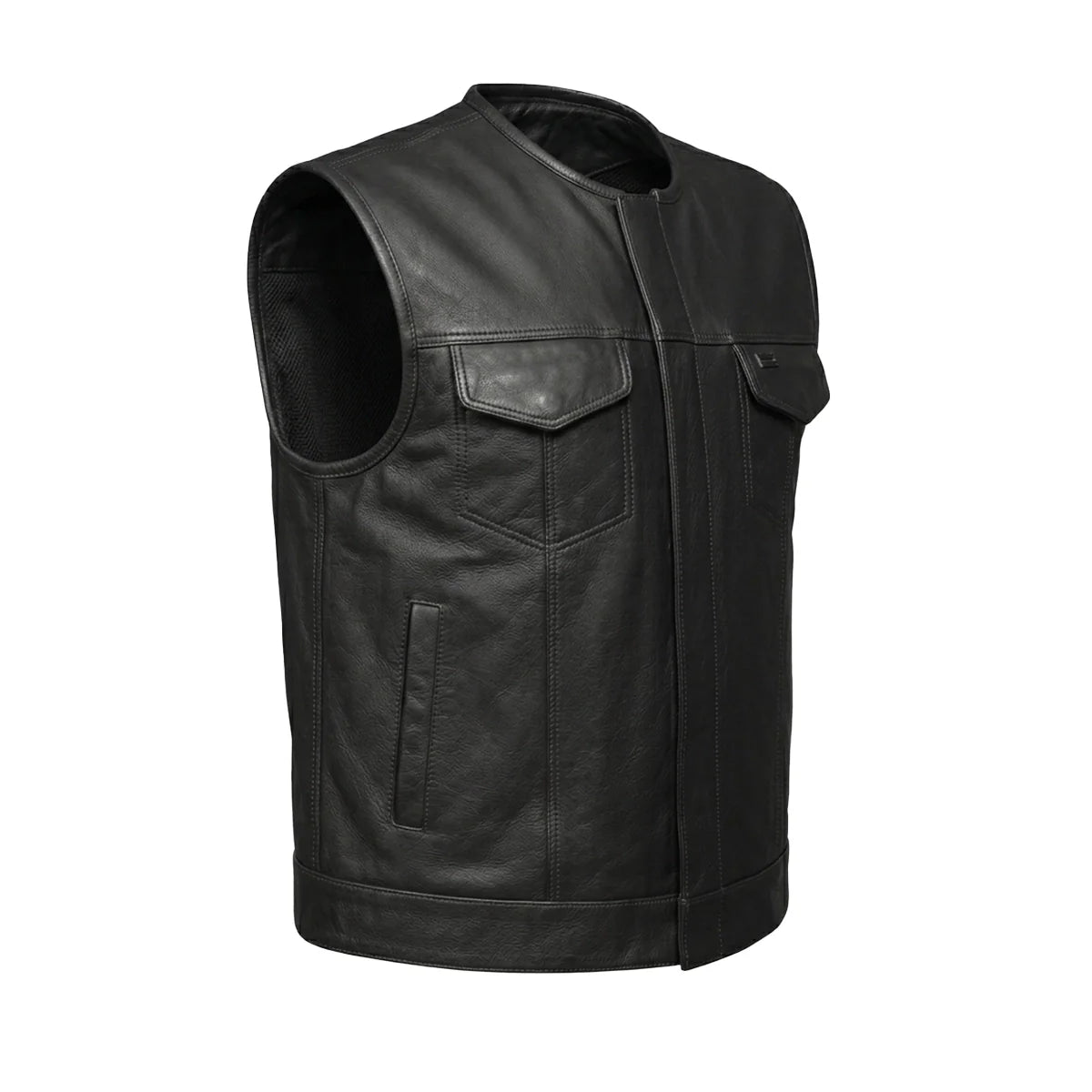 Runner - Men's SOA Club Style Leather Motorcycle Vest