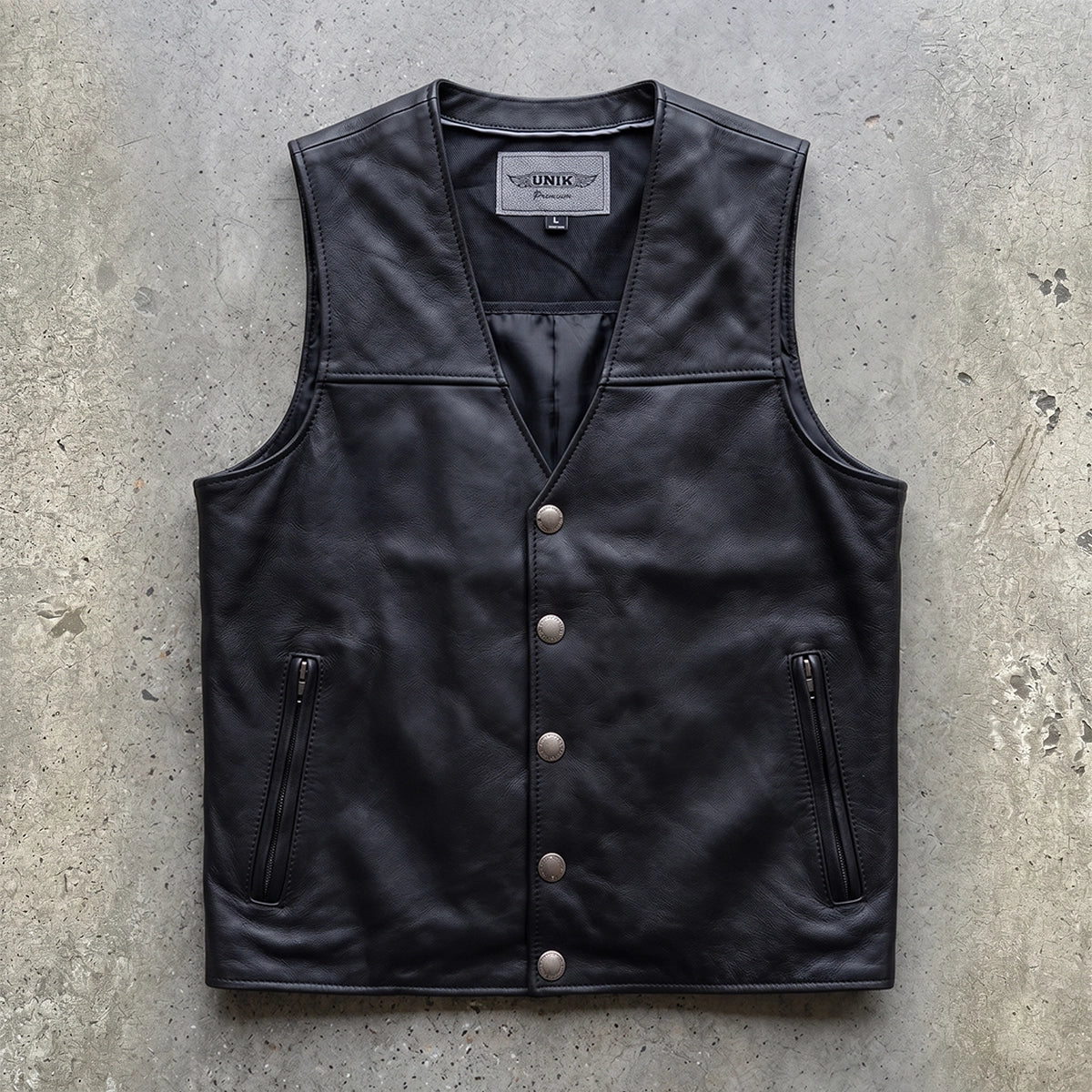 Santa Fe - Men's Premium Leather Motorcycle Vest